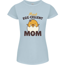 Mother's Day Easter Most Egg-cellent Mom Womens Petite Cut T-Shirt Light Blue