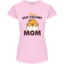 Mother's Day Easter Most Egg-cellent Mom Womens Petite Cut T-Shirt Light Pink