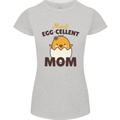 Mother's Day Easter Most Egg-cellent Mom Womens Petite Cut T-Shirt Sports Grey