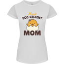 Mother's Day Easter Most Egg-cellent Mom Womens Petite Cut T-Shirt White