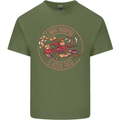 Mother's Day I Was Normal Five Kids Ago Mens Cotton T-Shirt Tee Top Military Green