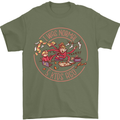 Mother's Day I Was Normal Five Kids Ago Mens T-Shirt Cotton Gildan Military Green