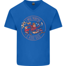 Mother's Day I Was Normal Five Kids Ago Mens V-Neck Cotton T-Shirt Royal Blue