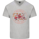 Mother's Day I Was Normal Five Kids Ago Mens V-Neck Cotton T-Shirt Sports Grey