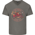 Mother's Day I Was Normal Three Kids Ago Mens V-Neck Cotton T-Shirt Charcoal