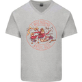 Mother's Day I Was Normal Three Kids Ago Mens V-Neck Cotton T-Shirt Sports Grey
