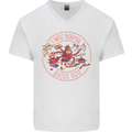 Mother's Day I Was Normal Three Kids Ago Mens V-Neck Cotton T-Shirt White