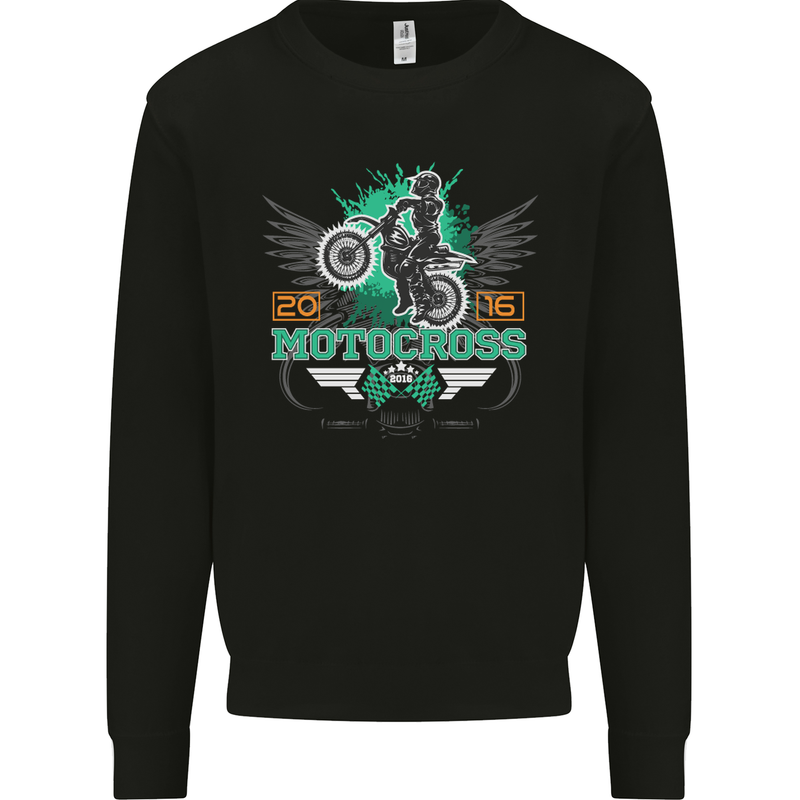 Motocross 2016 Motorbike Motorcycle Kids Sweatshirt Jumper Black