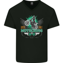 Motocross 2016 Motorbike Motorcycle Mens V-Neck Cotton T-Shirt Black