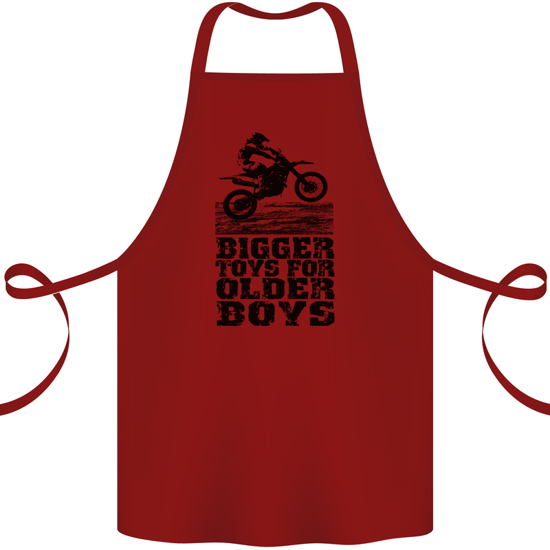 Motocross Bigger Toys Older Boys MotoX Cotton Apron 100% Organic Maroon