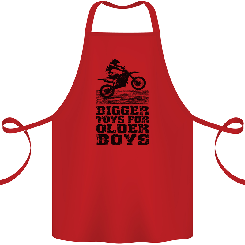 Motocross Bigger Toys Older Boys MotoX Cotton Apron 100% Organic Red