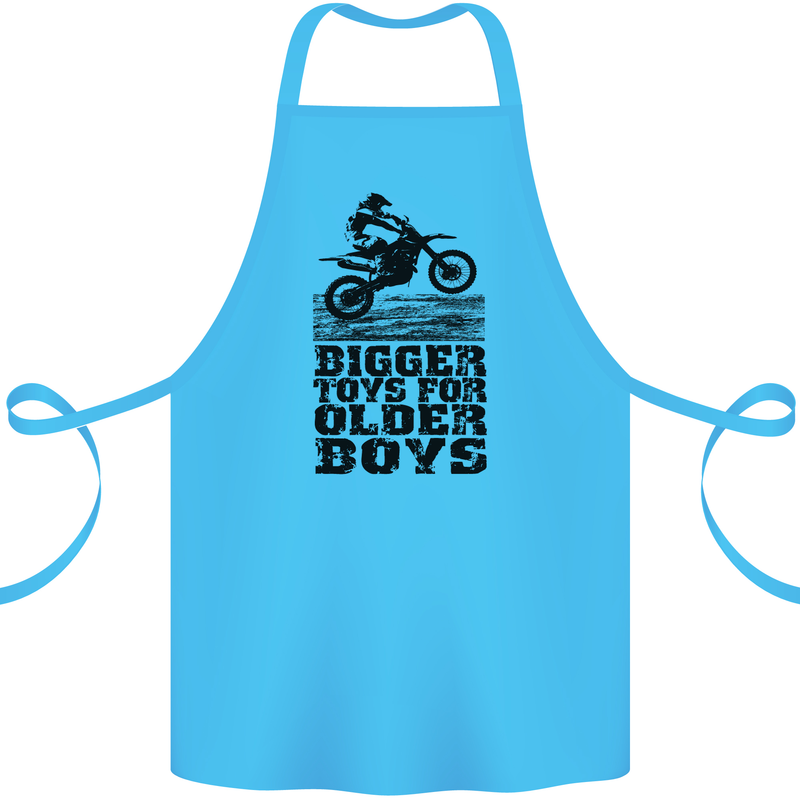 Motocross Bigger Toys Older Boys MotoX Cotton Apron 100% Organic Turquoise