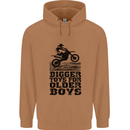 Motocross Bigger Toys Older Boys MotoX Mens 80% Cotton Hoodie Caramel Latte