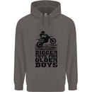 Motocross Bigger Toys Older Boys MotoX Mens 80% Cotton Hoodie Charcoal