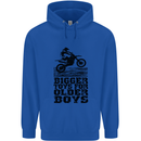 Motocross Bigger Toys Older Boys MotoX Mens 80% Cotton Hoodie Royal Blue