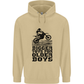 Motocross Bigger Toys Older Boys MotoX Mens 80% Cotton Hoodie Sand