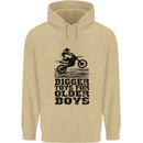 Motocross Bigger Toys Older Boys MotoX Mens 80% Cotton Hoodie Sand