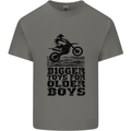 Motocross Bigger Toys Older Boys MotoX Mens Cotton T-Shirt Tee Top Charcoal