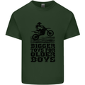 Motocross Bigger Toys Older Boys MotoX Mens Cotton T-Shirt Tee Top Forest Green