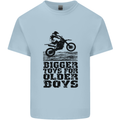 Motocross Bigger Toys Older Boys MotoX Mens Cotton T-Shirt Tee Top Light Blue