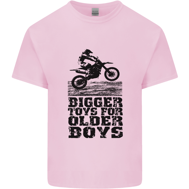 Motocross Bigger Toys Older Boys MotoX Mens Cotton T-Shirt Tee Top Light Pink