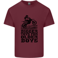 Motocross Bigger Toys Older Boys MotoX Mens Cotton T-Shirt Tee Top Maroon