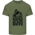Motocross Bigger Toys Older Boys MotoX Mens Cotton T-Shirt Tee Top Military Green