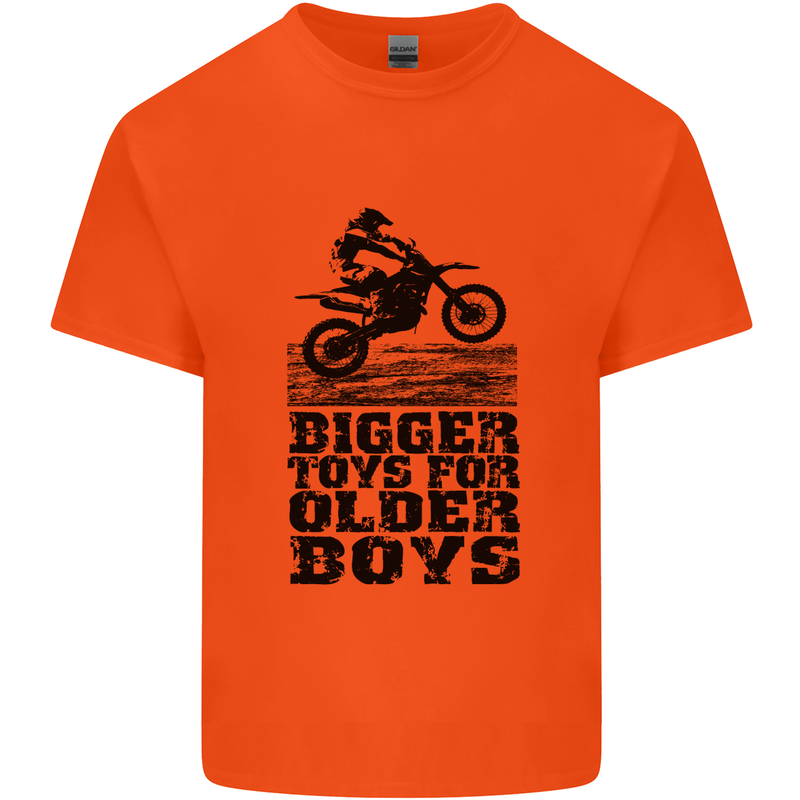 Motocross Bigger Toys Older Boys MotoX Mens Cotton T-Shirt Tee Top Orange