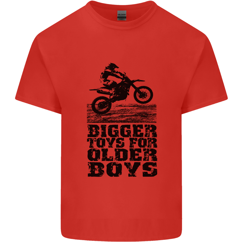 Motocross Bigger Toys Older Boys MotoX Mens Cotton T-Shirt Tee Top Red