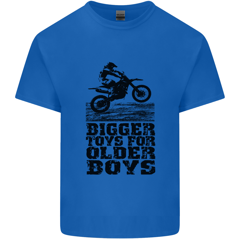 Motocross Bigger Toys Older Boys MotoX Mens Cotton T-Shirt Tee Top Royal Blue