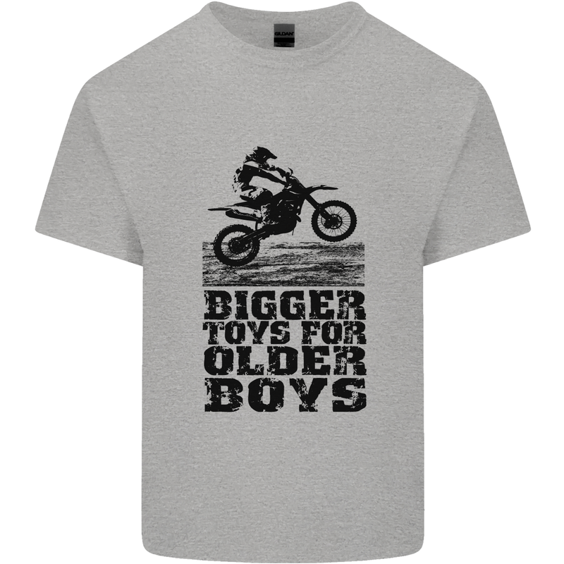 Motocross Bigger Toys Older Boys MotoX Mens Cotton T-Shirt Tee Top Sports Grey