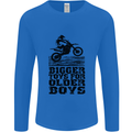 Motocross Bigger Toys Older Boys MotoX Mens Long Sleeve T-Shirt Royal Blue