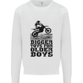 Motocross Bigger Toys Older Boys MotoX Mens Sweatshirt Jumper White