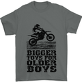 Motocross Bigger Toys Older Boys MotoX Mens T-Shirt Cotton Gildan Charcoal