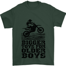 Motocross Bigger Toys Older Boys MotoX Mens T-Shirt Cotton Gildan Forest Green