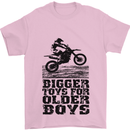 Motocross Bigger Toys Older Boys MotoX Mens T-Shirt Cotton Gildan Light Pink