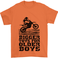 Motocross Bigger Toys Older Boys MotoX Mens T-Shirt Cotton Gildan Orange