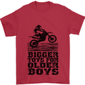 Motocross Bigger Toys Older Boys MotoX Mens T-Shirt Cotton Gildan Red