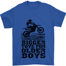Motocross Bigger Toys Older Boys MotoX Mens T-Shirt Cotton Gildan Royal Blue