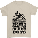 Motocross Bigger Toys Older Boys MotoX Mens T-Shirt Cotton Gildan Sand