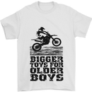 Motocross Bigger Toys Older Boys MotoX Mens T-Shirt Cotton Gildan White