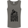 Motocross Bigger Toys Older Boys MotoX Mens Vest Tank Top Charcoal