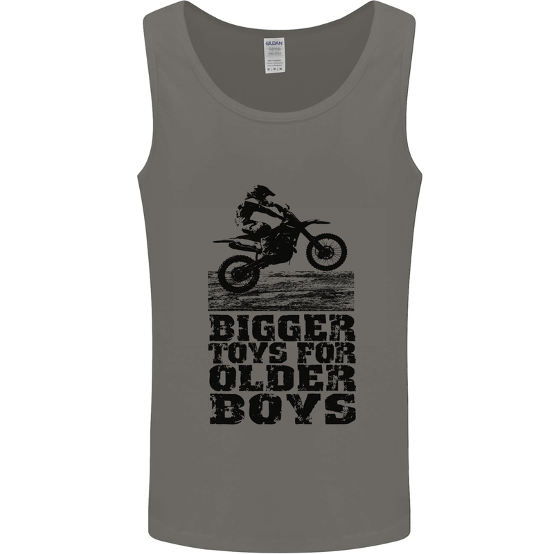 Motocross Bigger Toys Older Boys MotoX Mens Vest Tank Top Charcoal