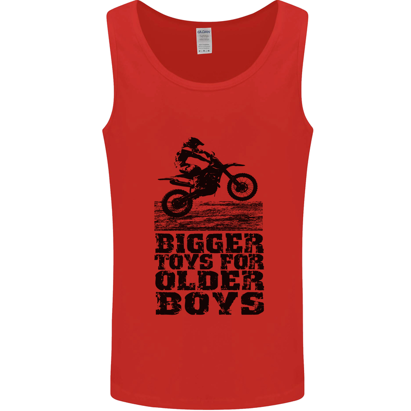 Motocross Bigger Toys Older Boys MotoX Mens Vest Tank Top Red