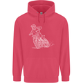 Motocross Bike Line Drawing Dirt Bike MotoX Childrens Kids Hoodie Heliconia