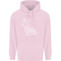 Motocross Bike Line Drawing Dirt Bike MotoX Childrens Kids Hoodie Light Pink