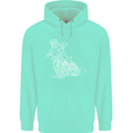 Motocross Bike Line Drawing Dirt Bike MotoX Childrens Kids Hoodie Peppermint