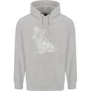 Motocross Bike Line Drawing Dirt Bike MotoX Childrens Kids Hoodie Sports Grey