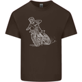 Motocross Bike Line Drawing Dirt Bike MotoX Kids T-Shirt Childrens Chocolate