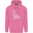 Motocross Bike Line Drawing Dirt Bike MotoX Mens 80% Cotton Hoodie Azelea